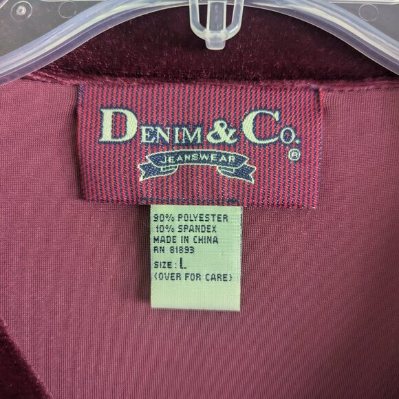 Red Velvet Long Sleeve Button Up - Picture 3 of 5